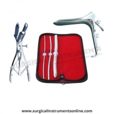Hegar uterine dilator 3 pieces set,3-4, 5-6, 15-16, mathieu speculum, grave large